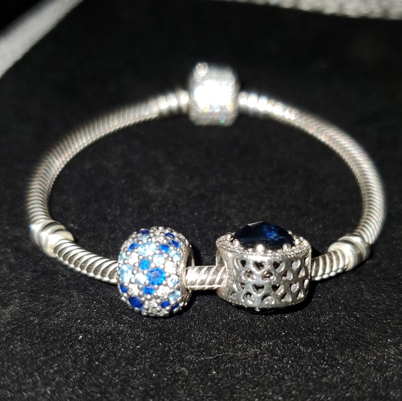 NWOT Pandora Pave barrel bracelet 6.3 in - Picture 3 of 3